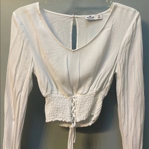 White Hollister flowy top